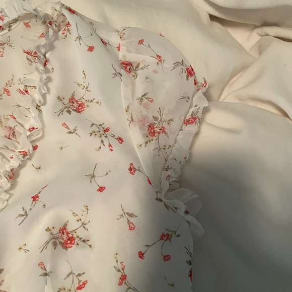 Falling Love Cap Sleeve Floral Mini Wrap Dress - Picture 2 of 3